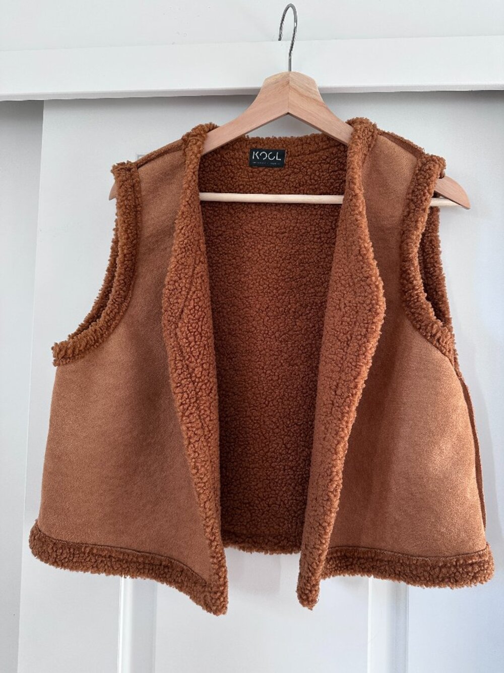 Faux Suede & Sheepskin Vest